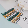 Glass Seed Bead Dangle Earrings FS-WGEE6BC-07-1