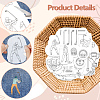 4 Sheets 11.6x8.2 Inch Stick and Stitch Embroidery Patterns DIY-WH0455-154-3