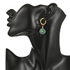 Stainless Steel with Natural & Synthetic Mixed Gemstone Dangle Earrings EJEW-JE07521-6