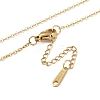 Ion Plating(IP) Initial Letter 304 Stainless Steel Pendant Necklaces NJEW-M199-01G-V-4