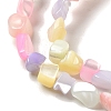 Rainbow Color Dyed Natural Freshwater Shell Beads Strands X1-SHEL-G018-02E-3