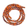 Electroplate Glass Beads Stradns EGLA-H114-02B-15-4