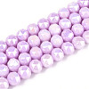 Anti-Tarnish Electroplate Glass Beads Strands GLAA-N010-6mm-04-1