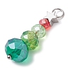 Christmas Theme Brass & Glass Pendants PALLOY-JF02997-3