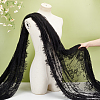 Flower Pattern Polyester Lace Fabrc DIY-WH20007-849B-3