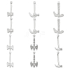12Pcs 6 Style 304 Stainless Steel Pendants STAS-DC0005-43-1