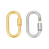 2Pcs 2 Styles 925 Sterling Silver Locking Carabiner Clasps STER-PH0004-50-6