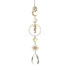 Glass Teardrop Hanging Suncatchers HJEW-JM05038-1