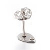 Non-Tarnish 304 Stainless Steel Stud Earring Findings X-STAS-L211-05A-P-2