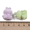 Flocky Opaque Acrylic Beads MACR-C036-12-4
