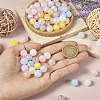 80Pcs 8 Colors Opaque Acrylic Beads OACR-TA0001-23-5