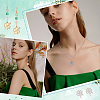 12Pcs 2 Colors 304 Stainless Steel Pendant Cabochon Settings For Enamel STAS-UN0028-82-6