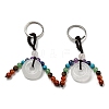 7 Chakra Natural Gemstone Tassel Keychain G-C066-06-2