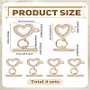4Bags Brass Micro Pave Clear Cubic Zirconia Toggle Clasps KK-LP0004-48-2