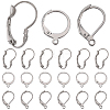 SUNNYCLUE 60Pcs 3 Styles 304 Stainless Steel Leverback Earring Findings STAS-SC0008-14-1