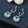 925 Sterling Silver Micro Pave Cubic Zirconia Hoop Earrings EJEW-B147-01A-03-2