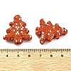Christmas Tree Polymer Clay Rhinestone Beads CLAY-NH0001-14I-4