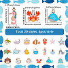 80Pcs 20 Styles Alloy Enamel Pendants ENAM-SC0007-08B-2
