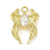 Brass Pave Clear Cubic Zirconia Pendants LS-KK-L238-02G-1