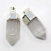 Natural Gemstone Pencil Point Pendants G-F0138-05P-1