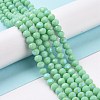 Electroplate Opaque Solid Color Glass Beads Strands EGLA-A044-P2mm-L14-1