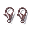 Spray Painted Eco-Friendly Alloy Lobster Claw Clasps PALLOY-T080-06E-14-NR-2