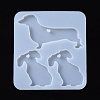 Dog Pendant Silicone Molds X-DIY-I026-12-1