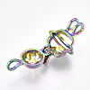 Plated Alloy Bead Cage Pendants PALLOY-S119-071-4