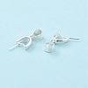 925 Sterling Silver Ice Pick Pinch Bails STER-Z001-122S-04-4