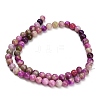 Dyed Natural White JadeImitation Charoite Smooth Round Beads Strands GG-CBA3334-A01-6mm-D-4
