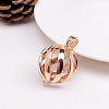 Brass Bead Cage Pendants FIND-PW0008-03KCG-1