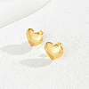 Romantic Smooth Heart 201 Stainless Steel Stud Earrings JJ3371-1-2