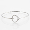 Tarnish Resistant 304 Stainless Steel Bangles STAS-N084-03-2