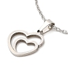Non-Tarnish 306 Stainless Steel Pendant Necklace for Women LS-NJEW-Q772-01P-02-2