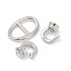 Oval Brass Fold Over Clasps KK-U062-43P-2