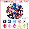 100Pcs 10 Colors Opaque Acrylic Beads SACR-SP0001-15-2