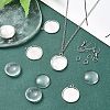 DIY Dome Alloy Flat Round Dangle Earring Pendant Making Kits DIY-YW0010-12-6