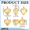 20Pcs Rack Plating Brass Locket Pendants KK-UN0005-91-3