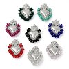 Brass Micro Pave Cubic Zirconia Pendants KK-U032-08P-1