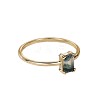Brass and Moss Agate Finger Rings for Women FS-WGD1EDF-06-5