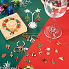 40Pcs 20 Style Christmas Rack Plating Alloy Enamel Pendants ENAM-TA0001-54-16