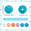 48Pcs 6 Styles Flocky Plastic Beads KY-SC0002-47A-2