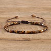 Natural Tiger Eye Beaded Braided Bracelets QH4784-2-1