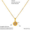 304 Stainless Steel Crystal Rhinestone Pendant Necklaces for Women WG594E0-05-1