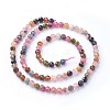 Natural Multicolor Tourmaline Beads Strands X-G-F619-20B-4mm-2
