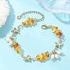 Natural Cultured Freshwater Pearl Beads Charm Bracelets BJEW-JB13767-01-1