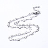 Non-Tarnish 304 Stainless Steel Star Link Chain Necklaces NJEW-JN02888-01-1