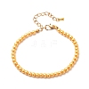 Baking Painted Pearlized Round Glass Pearl Beaded Bracelet for Girl Women BJEW-JB06815-3