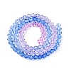 Gradient Color Baking Paint Glass Bead Strands X1-DGLA-A039-T6mm-A019-2