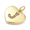 Brass Micro Pave Clear Cubic Zirconia Pendants KK-D229-01G-10-2